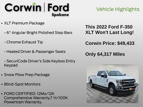 Certified 2022 Ford F350 XLT w/ XLT Premium Package image 13