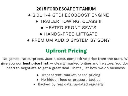 Used 2015 Ford Escape Titanium AWD/4WD image 2