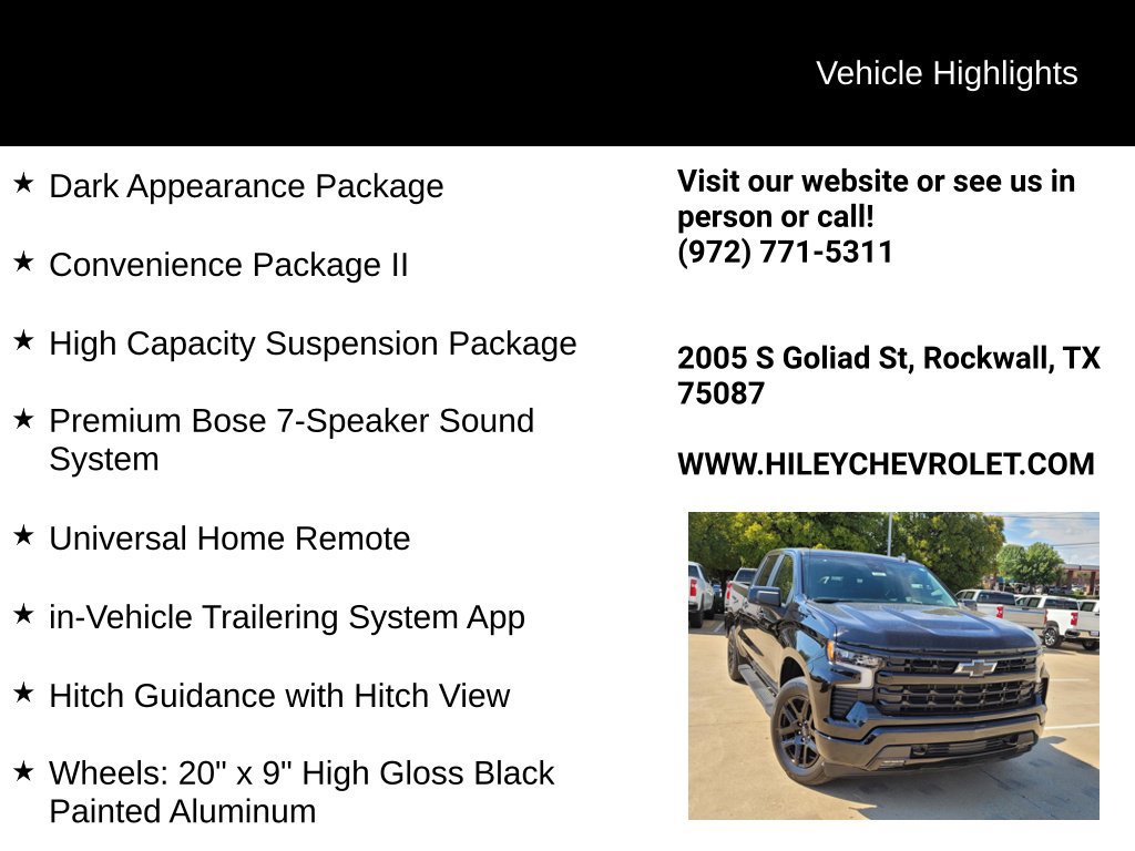 New 2026 Chevrolet Silverado 1500 RST w/ Dark Appearance Package RWD image 9