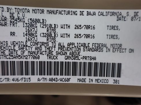 Used 2019 Toyota Tacoma TRD Off-Road AWD/4WD image 48