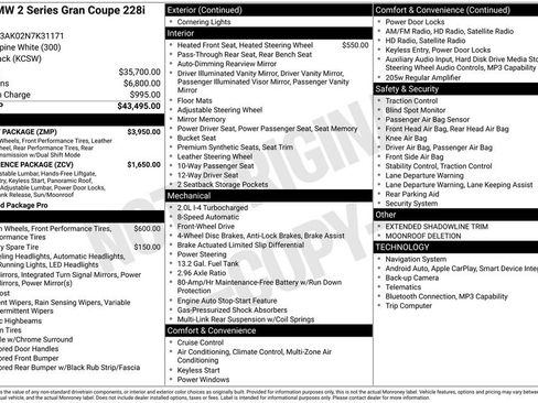 Used 2022 BMW 228i Gran Coupe w/ M Sport Package image 39