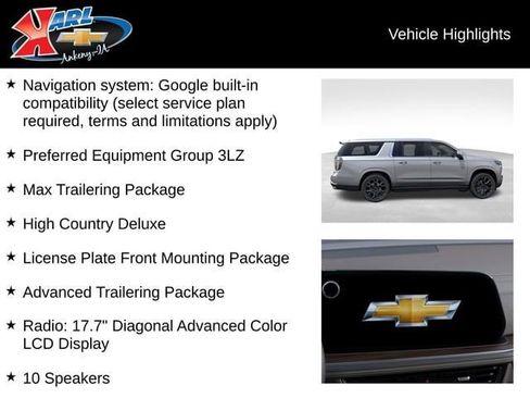 New 2026 Chevrolet Suburban High Country AWD/4WD image 3