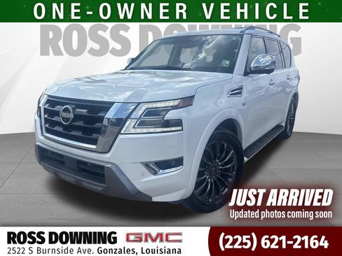 Used 2021 Nissan Armada Platinum w/ Captain's Chairs Package RWD image 1