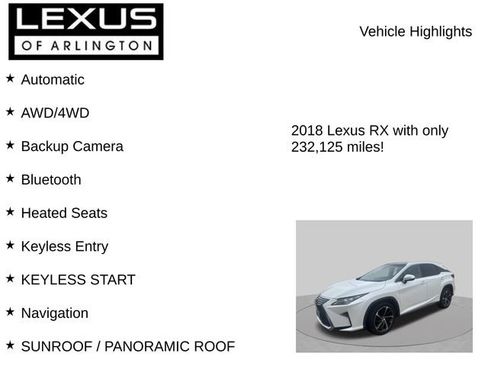 Used 2018 Lexus RX 350 AWD w/ Luxury Package image 8