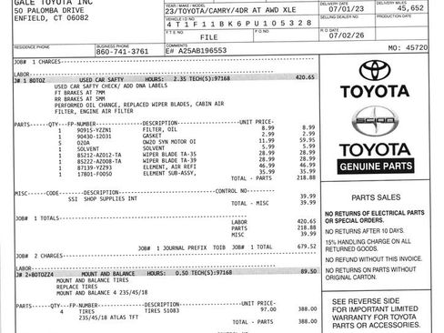 Used 2023 Toyota Camry XLE w/ Navigation Package AWD/4WD image 12