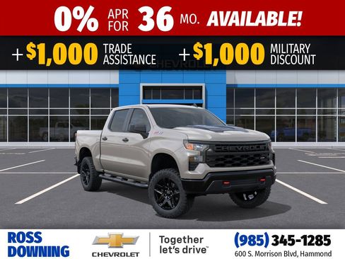 New 2026 Chevrolet Silverado 1500 Custom Trail Boss w/ LPO, Dark Essentials Package AWD/4WD image 1