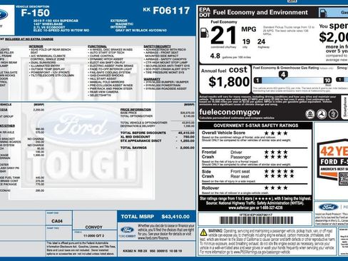 Used 2019 Ford F150 XL w/ Equipment Group 101A Mid AWD/4WD image 2