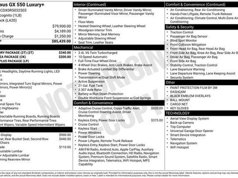 Used 2024 Lexus GX 550 w/ Accessory Package (2T) AWD/4WD image 26