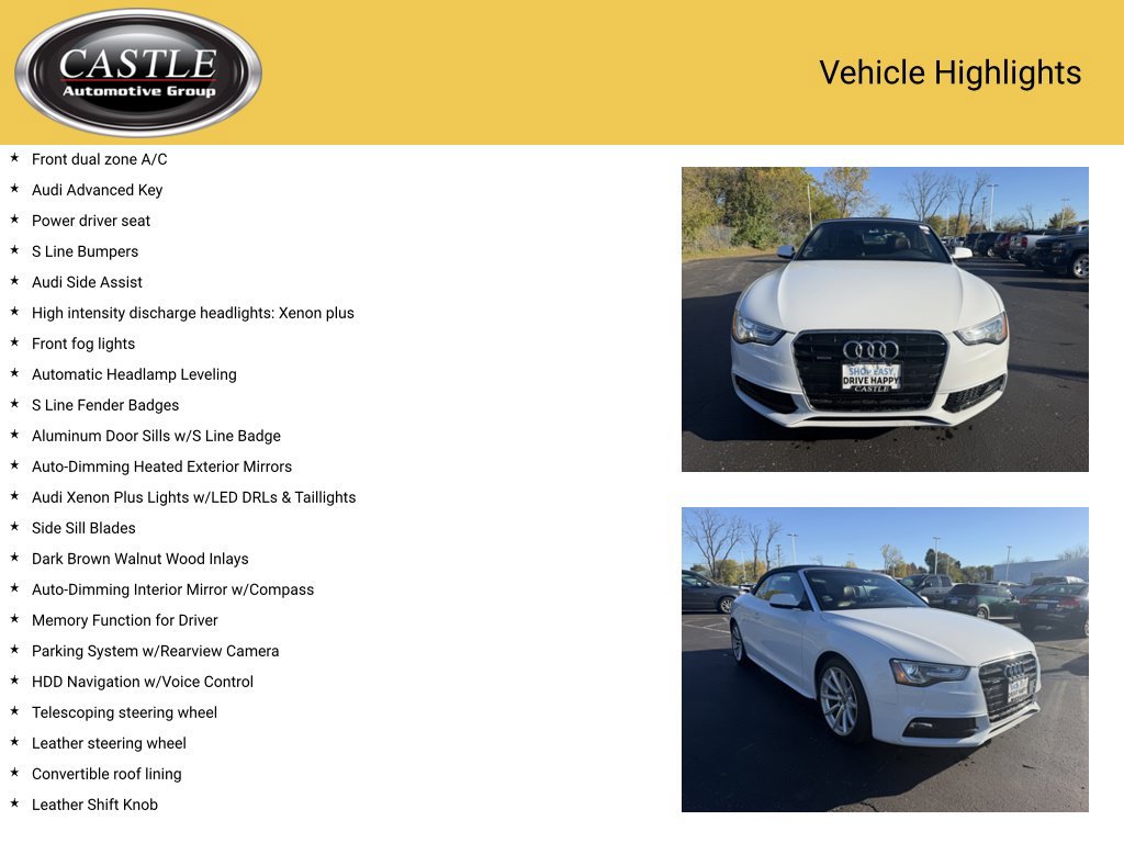 Used 2015 Audi A5 2.0T Premium Plus w/ Technology Package AWD/4WD image 7