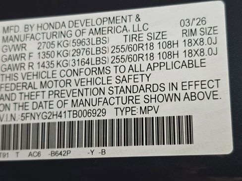 New 2026 Honda Pilot EX-L image 35