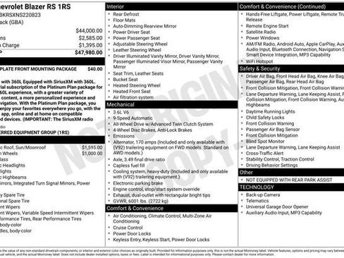 Used 2022 Chevrolet Blazer RS AWD/4WD image 44