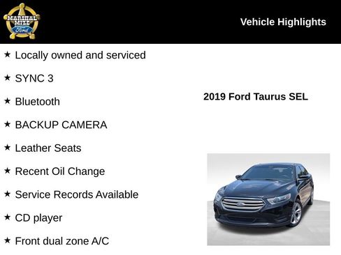 Used 2019 Ford Taurus SEL w/ Equipment Group 201A FWD image 2
