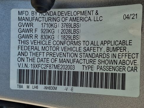 Used 2021 Honda Civic Sport image 29