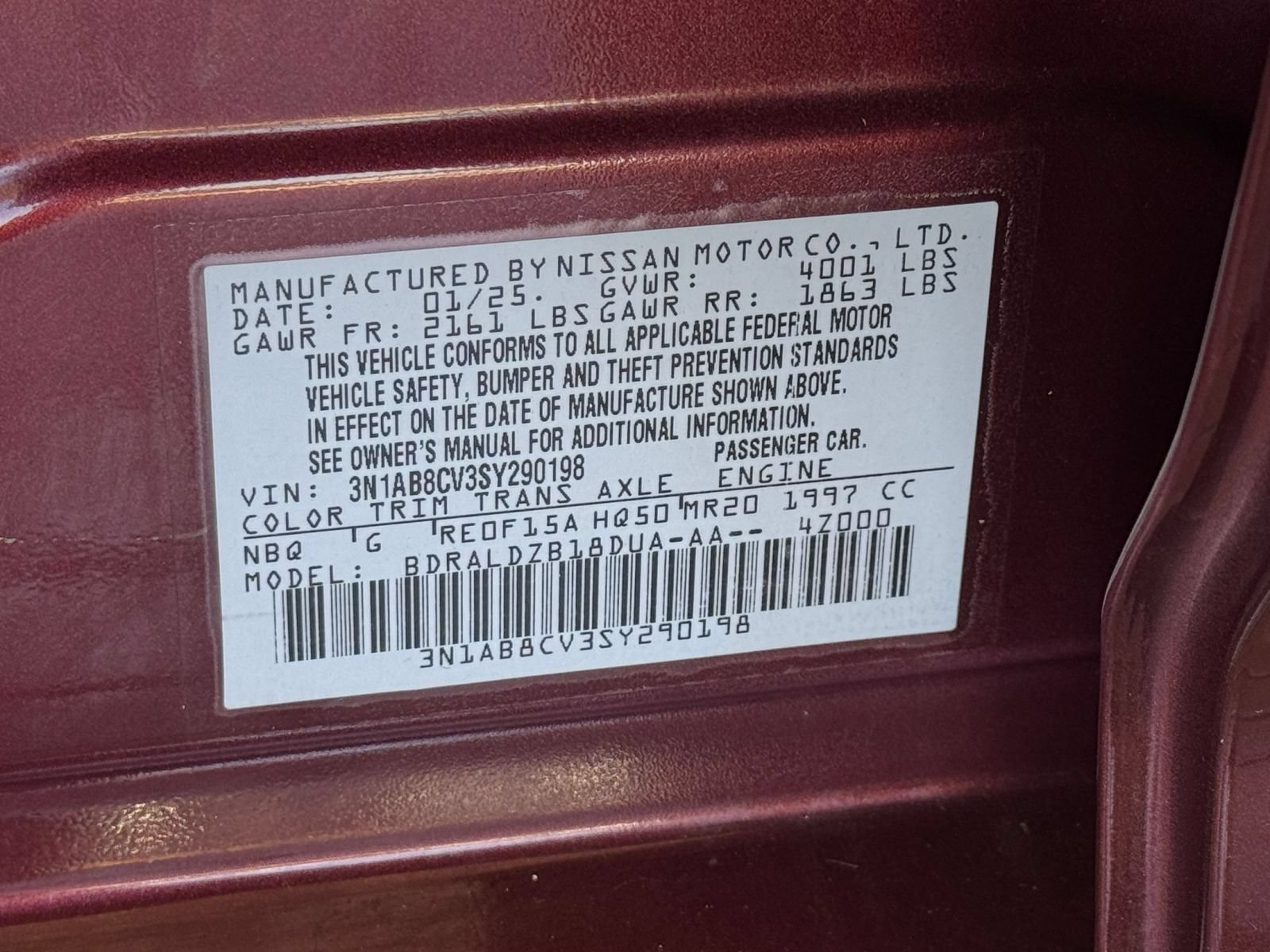Used 2025 Nissan Sentra SV FWD image 25