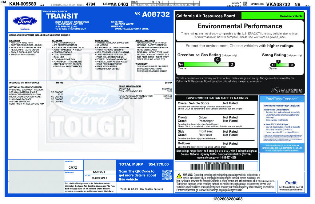 New 2027 Ford Transit 250 148 Medium Roof RWD image 4