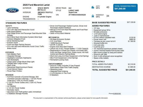 Used 2025 Ford Maverick Lariat image 38