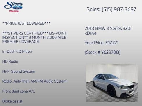 Used 2018 BMW 320i xDrive Sedan AWD/4WD image 8