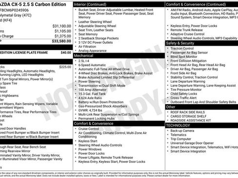 Used 2023 MAZDA CX-5 Carbon Edition AWD/4WD image 9