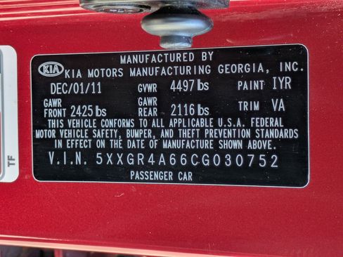 Used 2012 Kia Optima SX w/ Premium Touring Pkg FWD image 32
