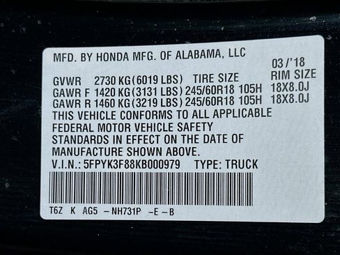 Used 2019 Honda Ridgeline Black Edition image 21