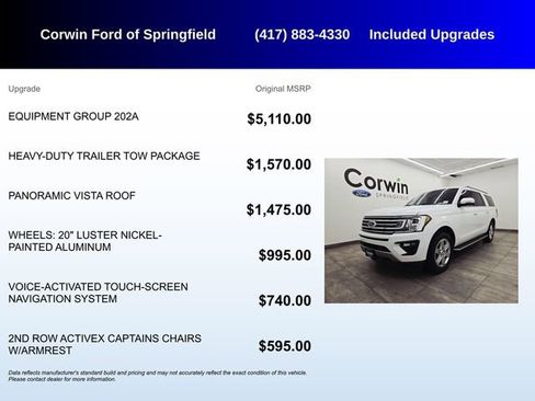 Used 2020 Ford Expedition Max XLT w/ Equipment Group 202A AWD/4WD image 5