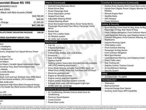 Used 2024 Chevrolet Blazer RS AWD/4WD image 4