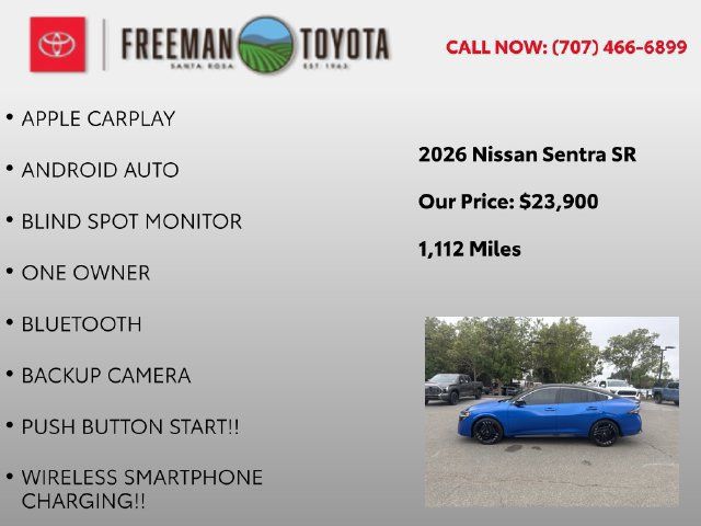Used 2026 Nissan Sentra SR w/ Floor Mat Package FWD image 5