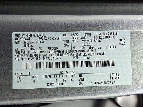 Used 2022 Ford F150 XLT w/ Equipment Group 302A High AWD/4WD image 27
