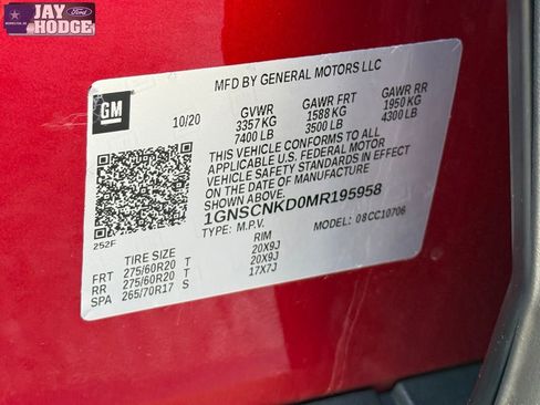 Used 2021 Chevrolet Tahoe LT w/ LT Signature Package RWD image 29