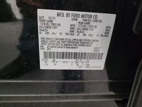 Used 2015 Ford Edge Titanium w/ Equipment Group 302A FWD image 33