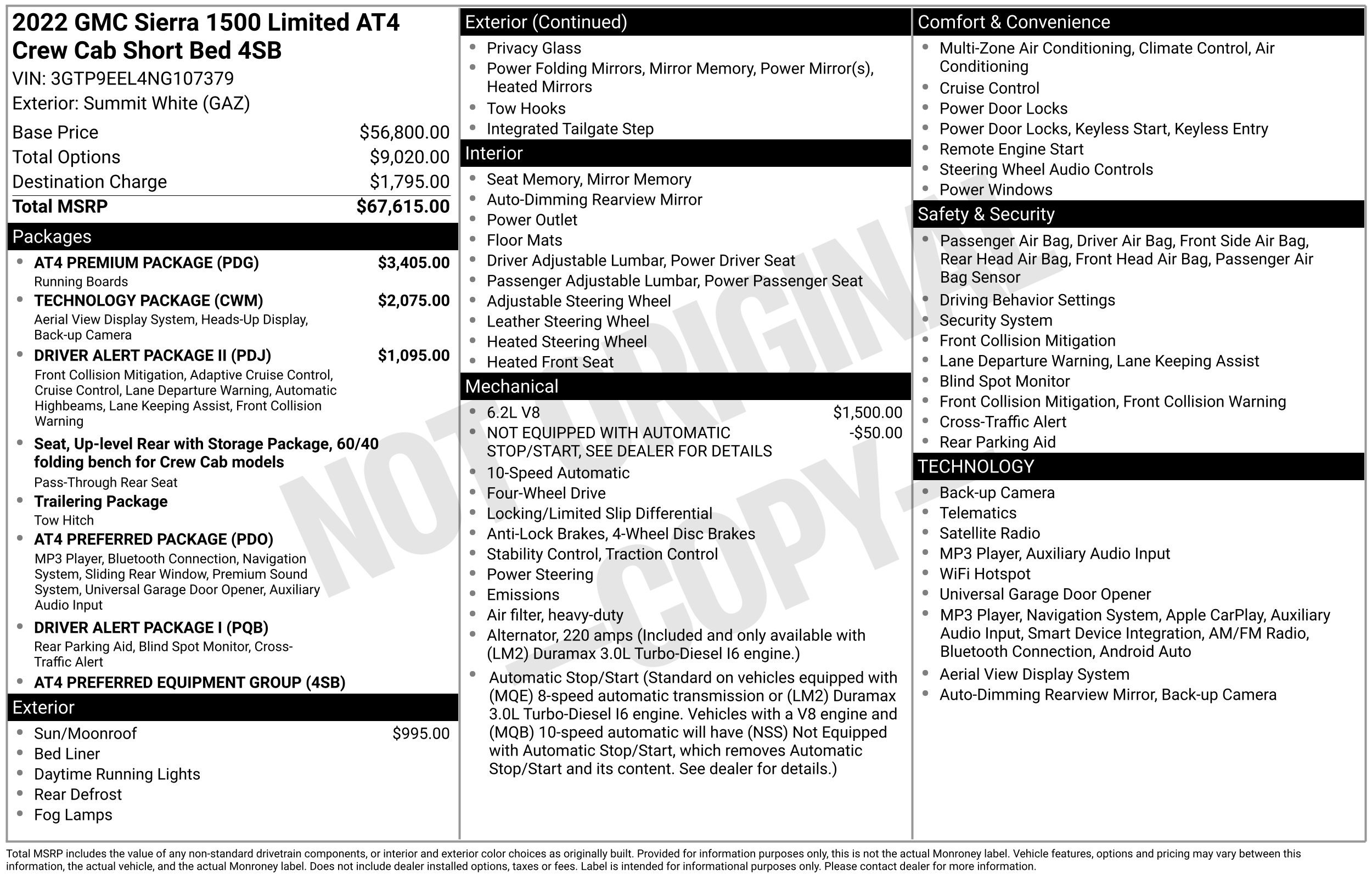 Used 2022 GMC Sierra 1500 AT4 w/ AT4 Premium Package AWD/4WD image 2