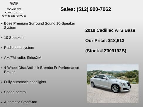 Used 2018 Cadillac ATS 2.0T Sedan RWD image 12