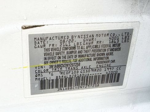 Used 2022 Nissan Sentra SV w/ Trunk Package FWD image 27