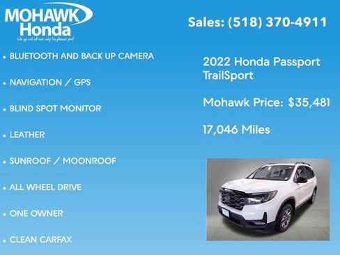 Certified 2022 Honda Passport TrailSport image 8