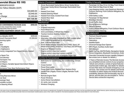 Used 2023 Chevrolet Blazer RS w/ Enhanced Convenience Package FWD image 8
