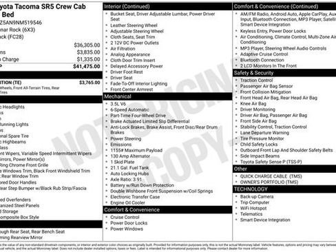 Used 2022 Toyota Tacoma SR5 w/ Trail Edition image 28