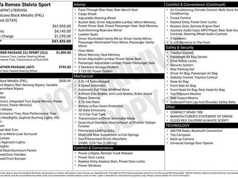 Used 2018 Alfa Romeo Stelvio Sport w/ Quick Order Package 22J Sport image 4