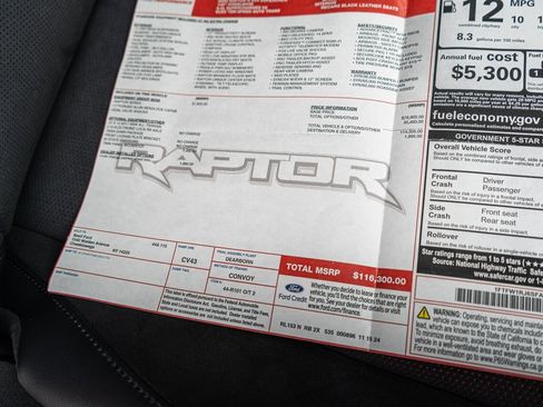 Used 2025 Ford F150 Raptor w/ Equipment Group 803A Raptor R image 65