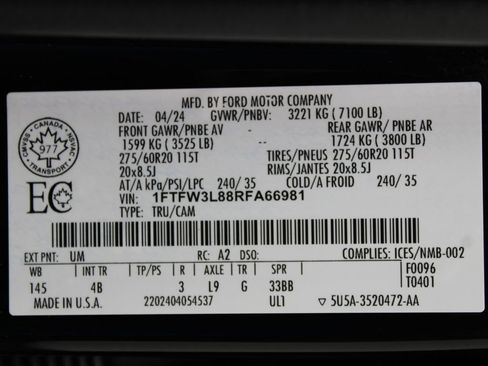 Used 2024 Ford F150 XLT w/ Equipment Group 303A High AWD/4WD image 81