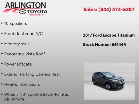 Used 2017 Ford Escape Titanium AWD/4WD image 2