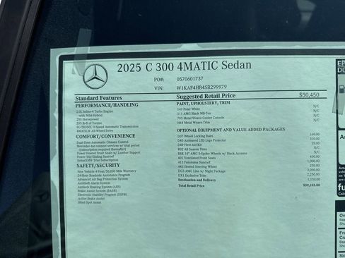 New 2025 Mercedes-Benz C 300 4MATIC Sedan image 12