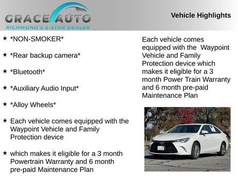 Used 2016 Toyota Camry SE image 2