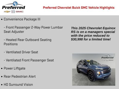 Used 2025 Chevrolet Equinox RS w/ Safety and Technology Package AWD/4WD image 4