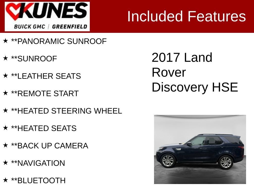 Used 2017 Land Rover Discovery HSE AWD/4WD image 2