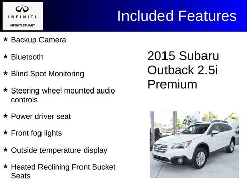 Used 2015 Subaru Outback 2.5i Premium w/ Protection Package #1 AWD/4WD image 2