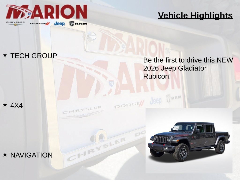 New 2026 Jeep Gladiator Rubicon w/ Technology Group AWD/4WD image 5