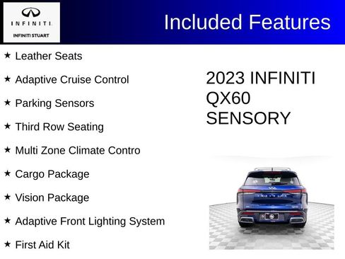 Used 2023 INFINITI QX60 Sensory w/ Vision Package AWD/4WD image 3