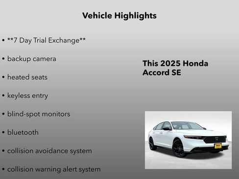 New 2025 Honda Accord SE image 5