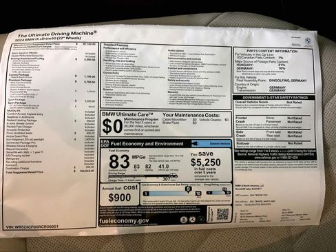 New 2024 BMW iX xDrive50 w/ Premium Package AWD/4WD image 22
