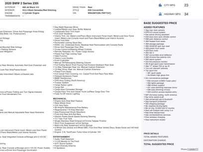 Used 2020 BMW 230i Convertible w/ Convenience Package